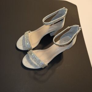 Silver Rinestone Heels